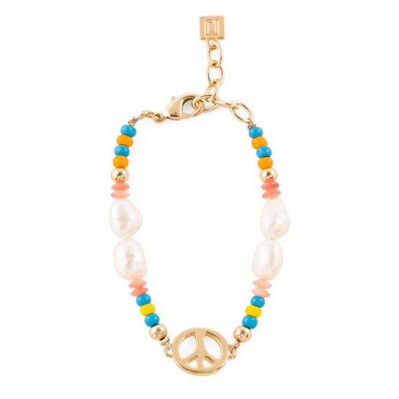 DANNIJO Garcia Peace Goldplated Pearl Beaded Bracelet NWT - Picture 6 of 12